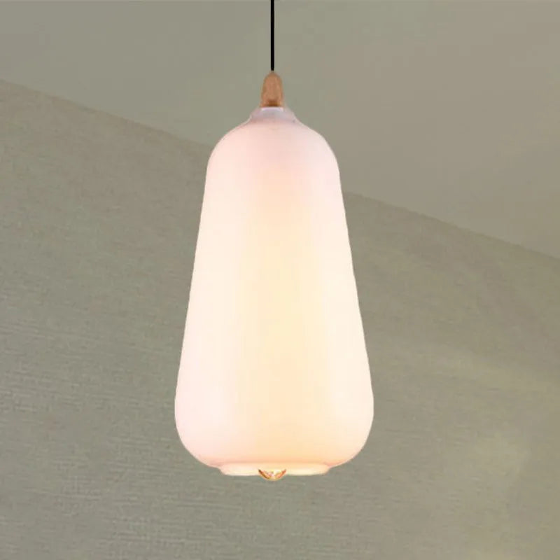 White Pendant Light Glass 