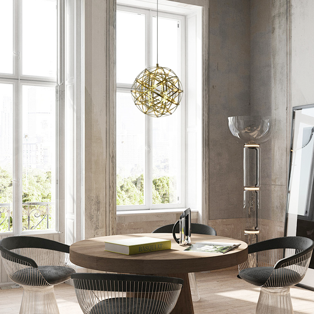 Industrial Globe Pendant Light 