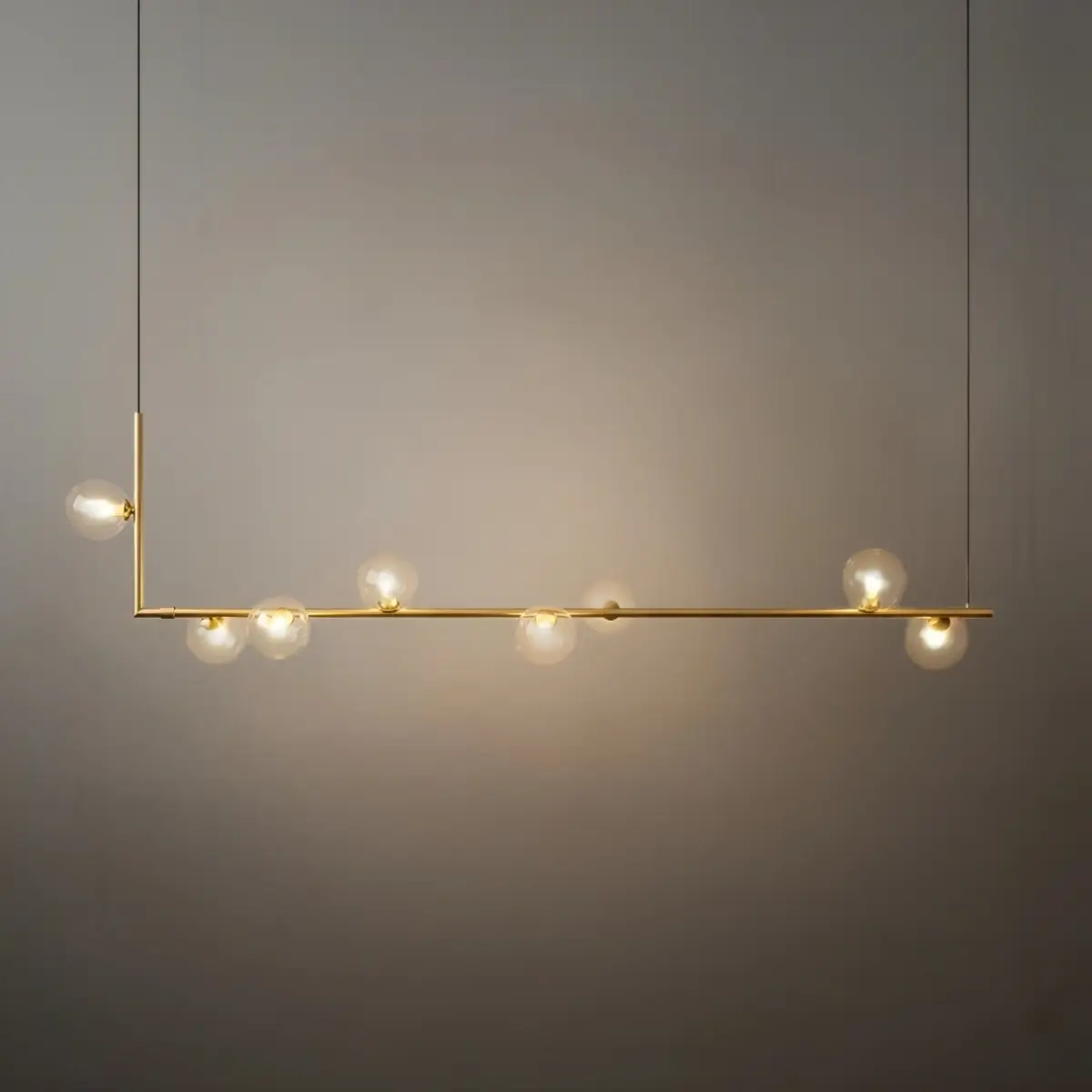 Nebula Minimalist Linear Pendant Light - Black