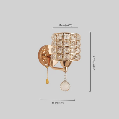 Wall Lamp — Gold/Chrome Metal Cylinder LED,Indoor