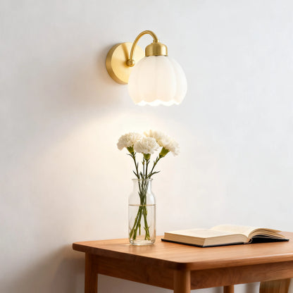 Modern  Gold Floral Wall Lamp 