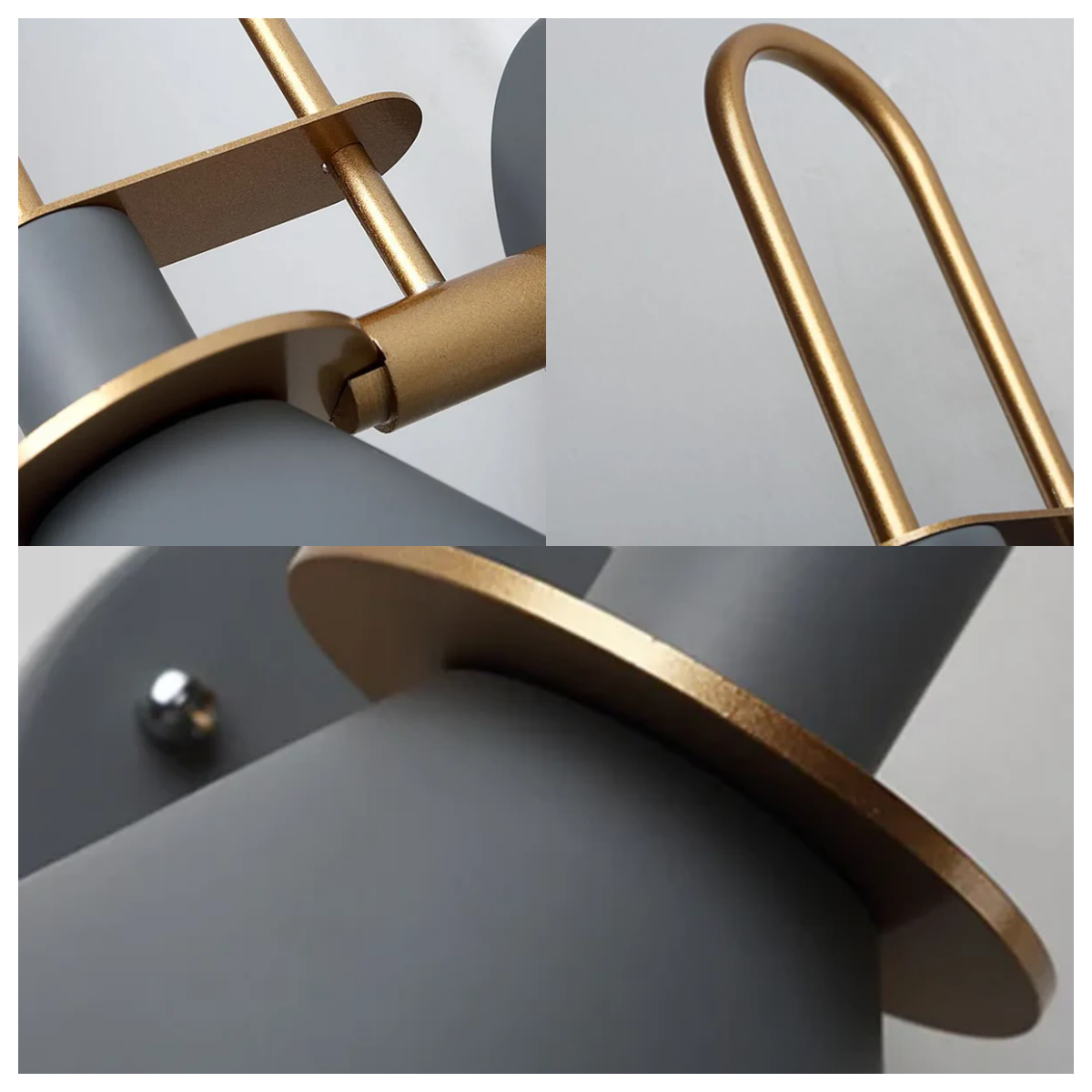 Irondale Nordic Conical Wall Lamp - Metal for Living Room/Bedroom