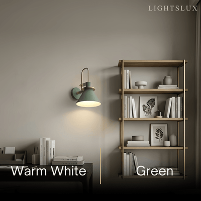 Irondale Nordic Conical Wall Lamp - Metal for Living Room/Bedroom