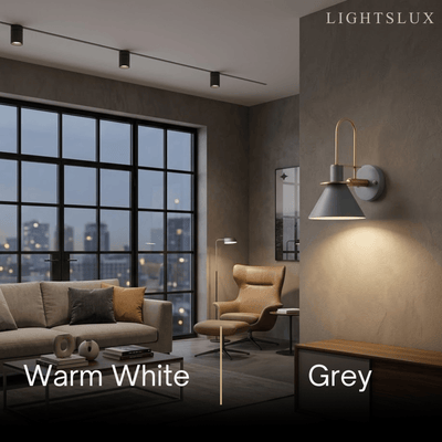 Irondale Nordic Conical Wall Lamp - Metal for Living Room/Bedroom