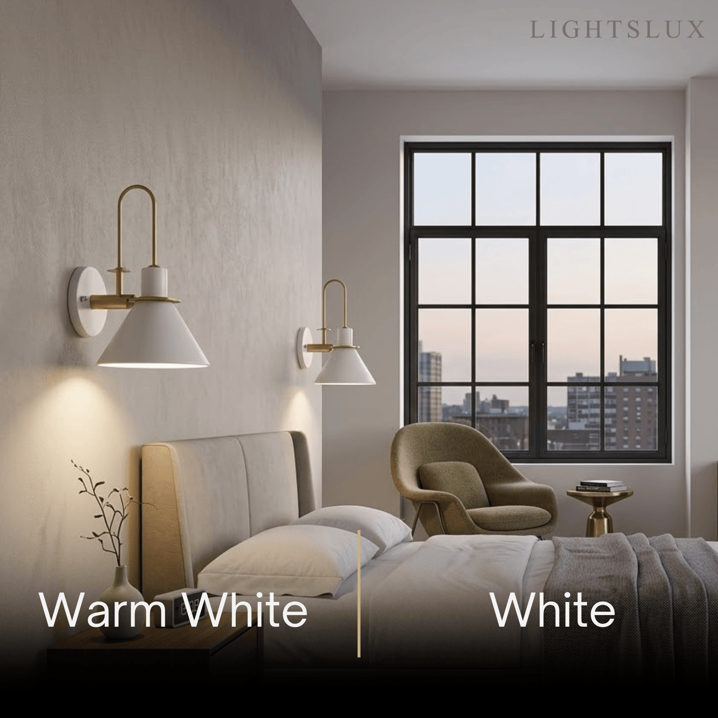 Irondale Nordic Conical Wall Lamp - Metal for Living Room/Bedroom