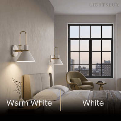 Irondale Nordic Conical Wall Lamp - Metal for Living Room/Bedroom