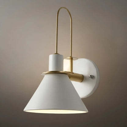 Irondale Nordic Conical Wall Lamp - Metal for Living Room/Bedroom