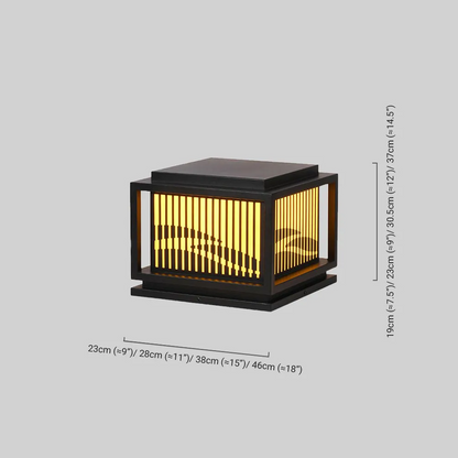 Arcato Vintage Metal Outdoor Pillar Light 