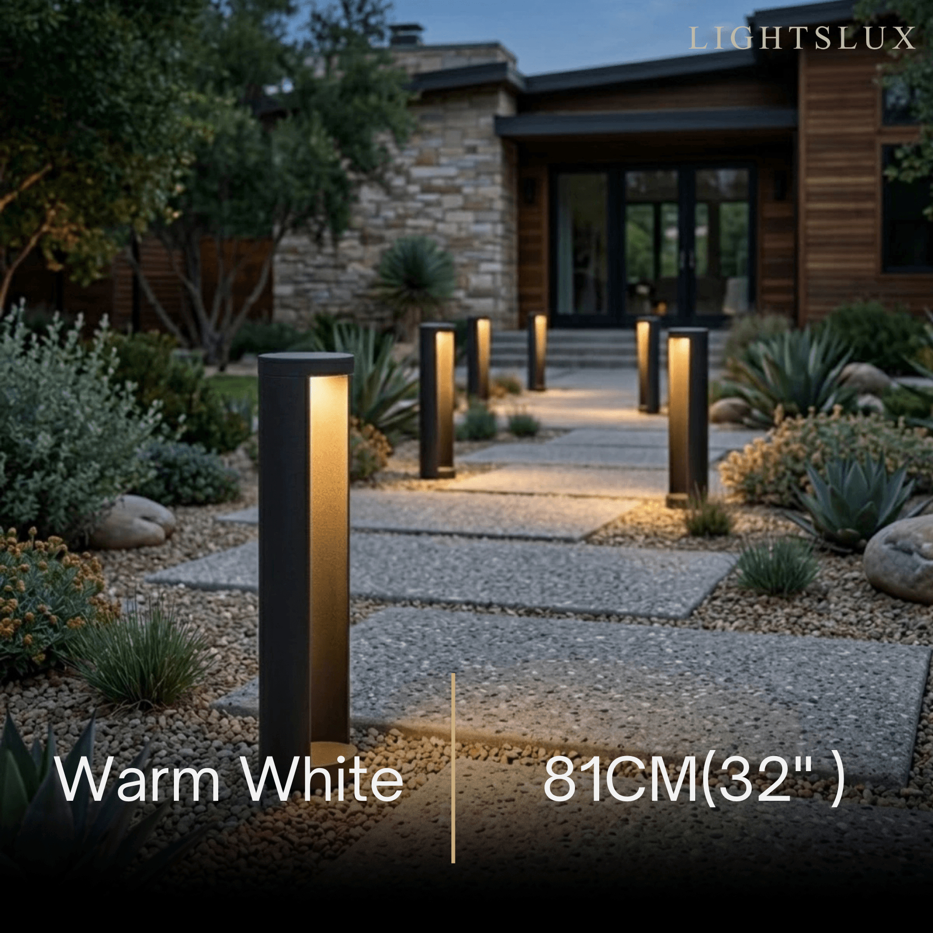 Irondale Minimalist Solar Outdoor Lamp - Black