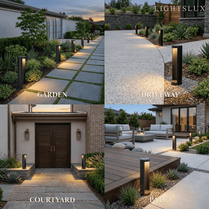 Irondale Minimalist Solar Outdoor Lamp - Black