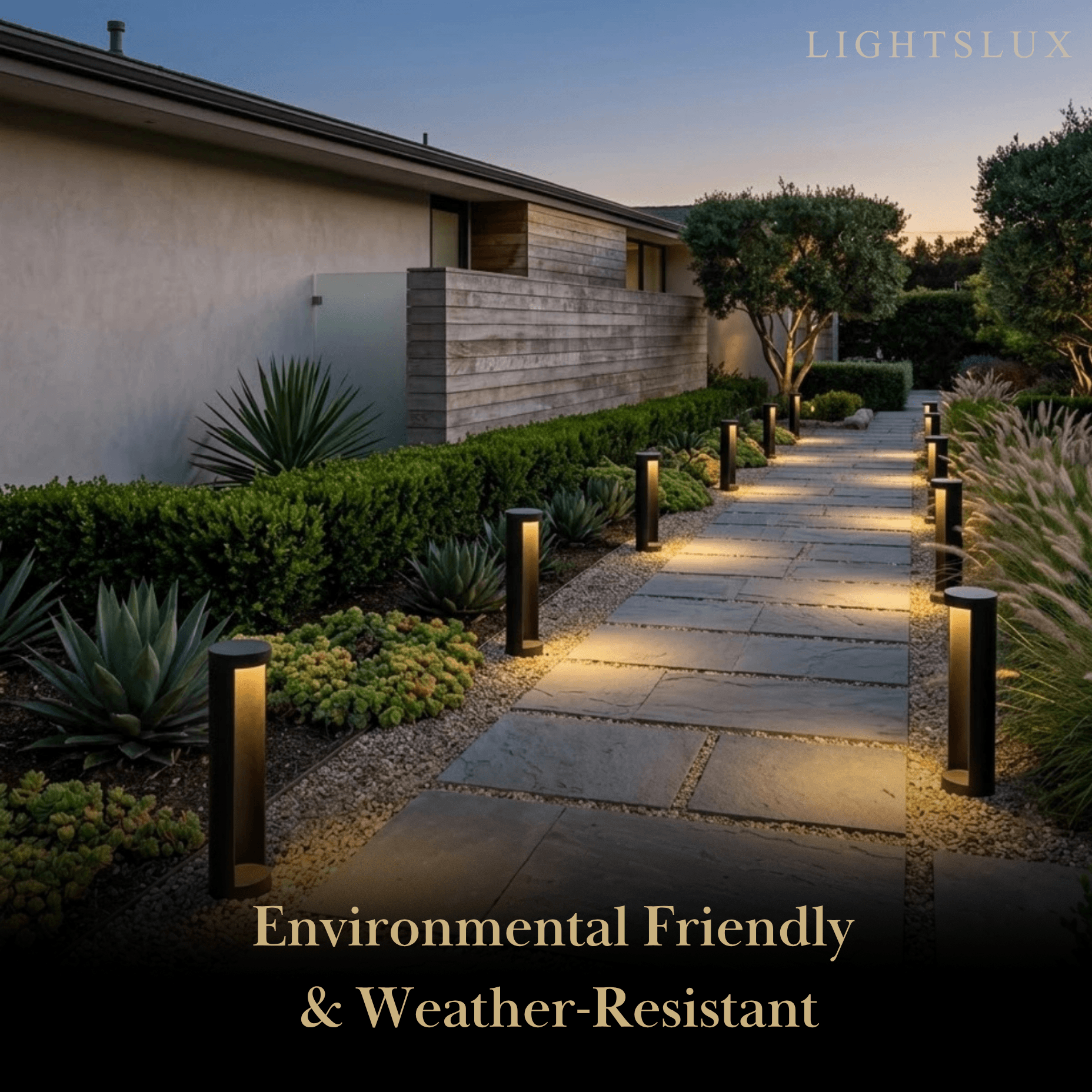 Irondale Minimalist Solar Outdoor Lamp - Black