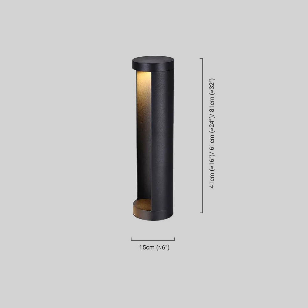 Irondale Minimalist Solar Outdoor Lamp - Black