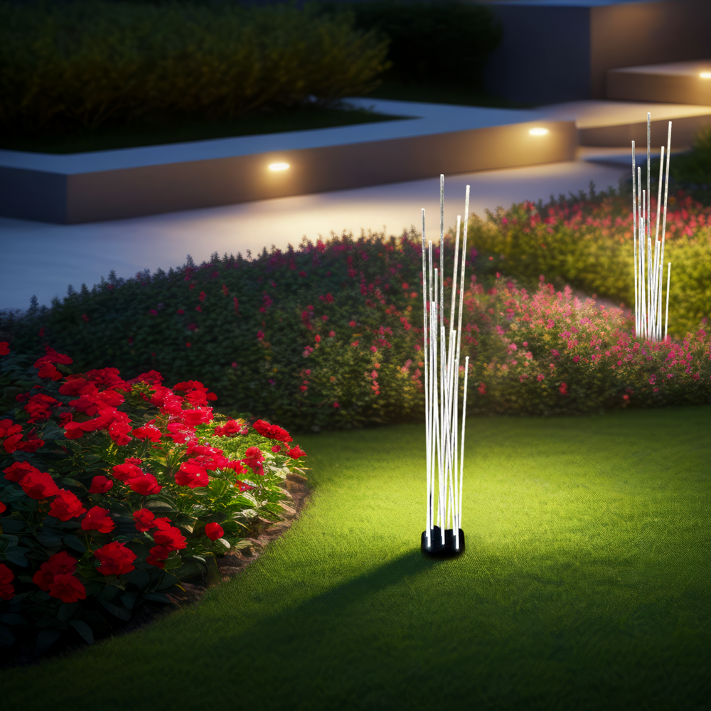 Art Deco Optical Fiber LED Path Light