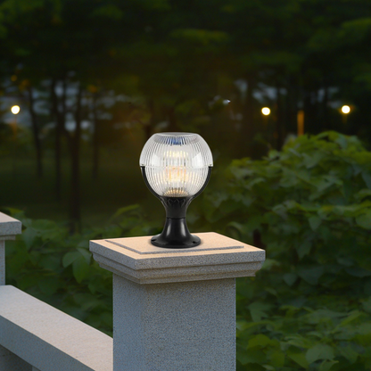 Modern Outdoor Lamp - Black Acrylic Bowled 