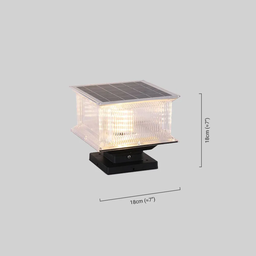 Modern Rectangular LED Outdoor Pillar Light  Dimensions