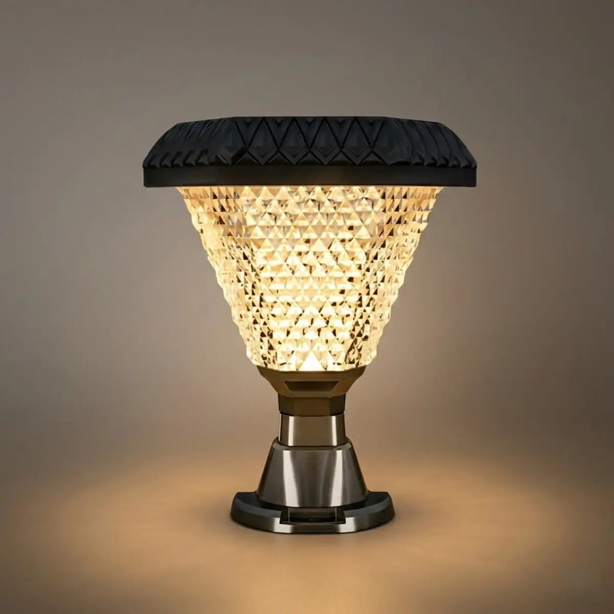Lunara Art Deco Solar Outdoor Pillar Lights 