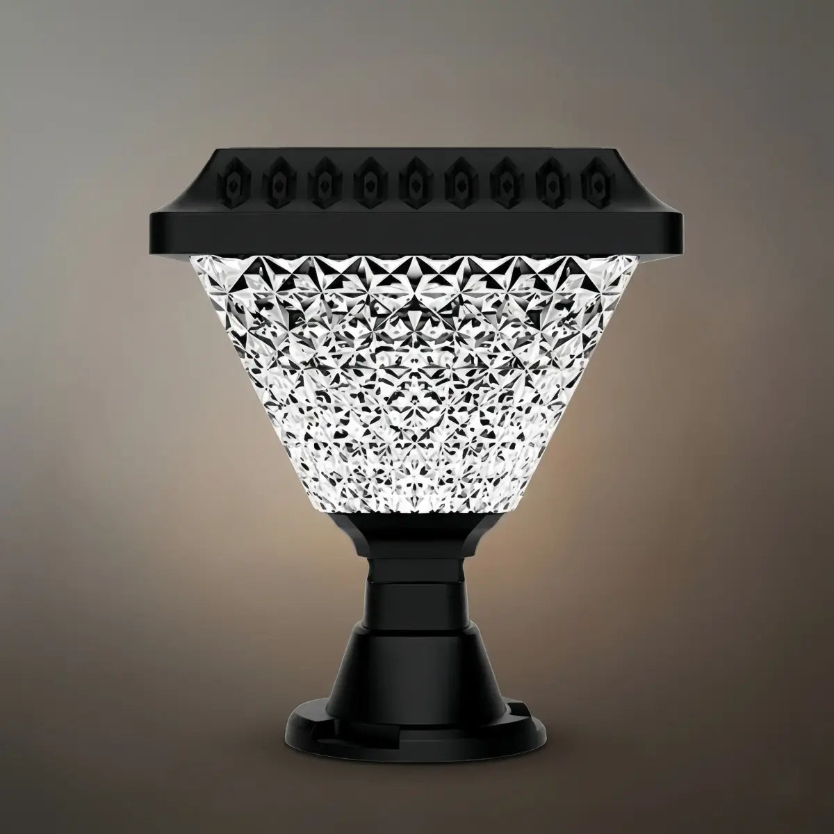 Lunara Art Deco Solar Outdoor Pillar Lights 
