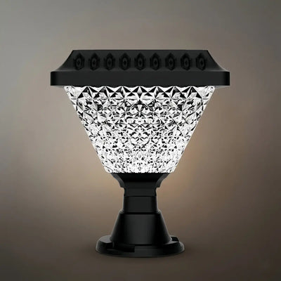 Lunara Art Deco Solar Outdoor Pillar Lights 