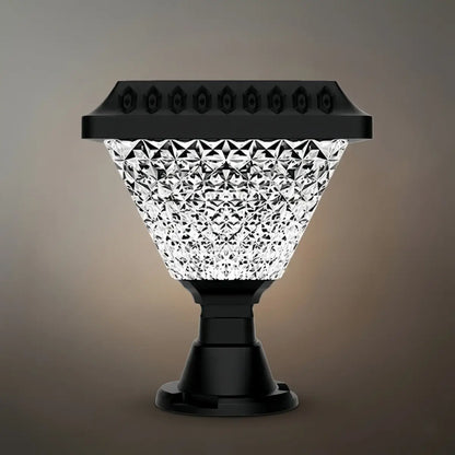 Lunara Art Deco Solar Outdoor Pillar Lights 