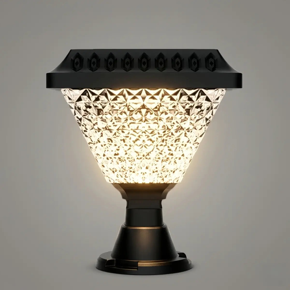 Lunara Art Deco Solar Outdoor Pillar Lights 