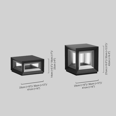 Farolas LED exteriores modernas Arcato - Diseño cúbico de metal negro