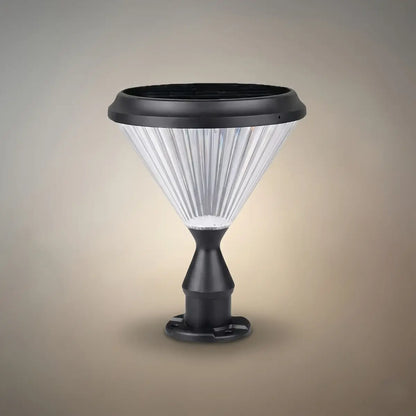 BT971 Arcato Modern Diamond Outdoor Pillar Light – Black Metal/Acrylic for Patio