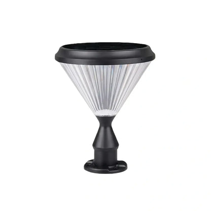 BT971 Arcato Modern Diamond Outdoor Pillar Light – Black Metal/Acrylic for Patio