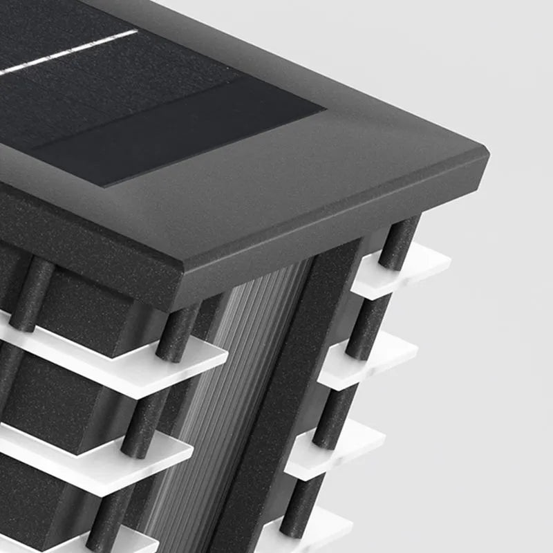 Modern Solar Outdoor Pillar Lights - Square Garden