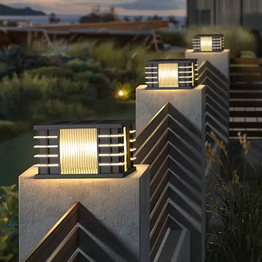 Modern Solar Outdoor Pillar Lights