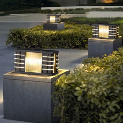 Modern Solar Outdoor Pillar Lights for gaden