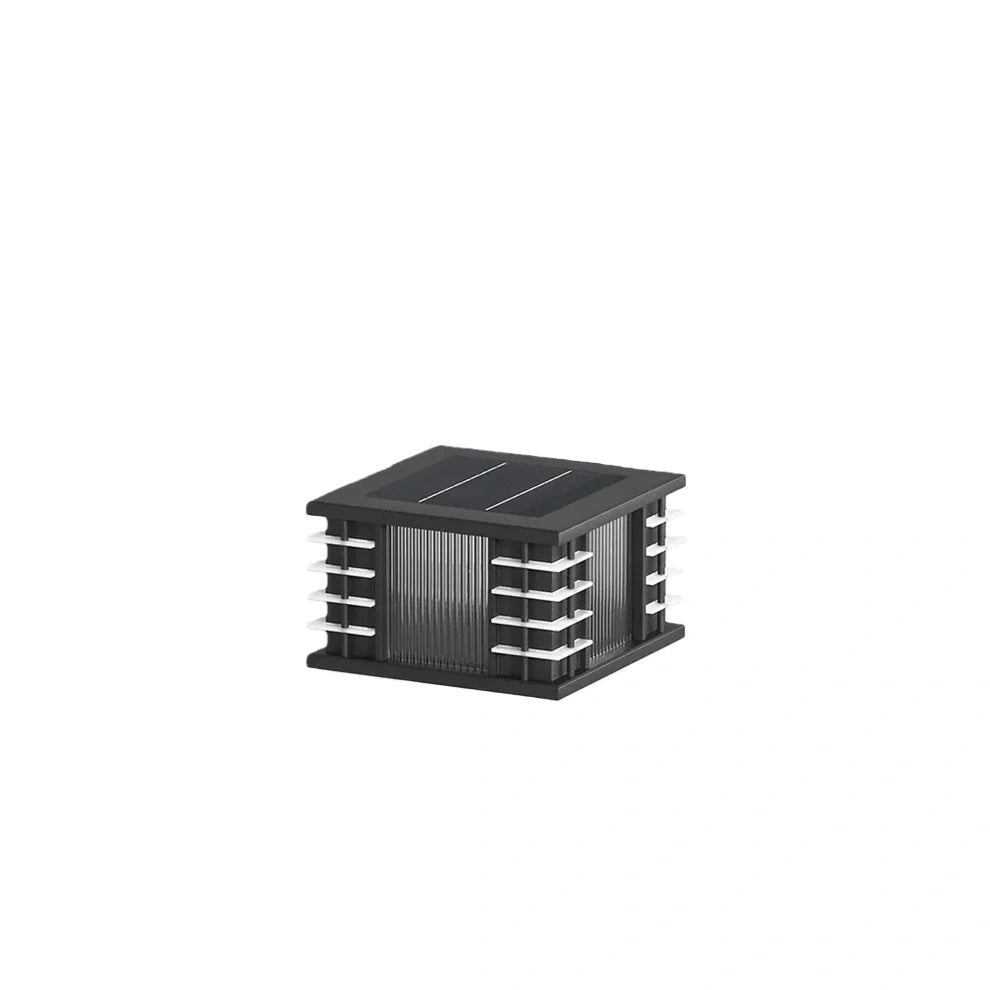 Modern Solar Outdoor Pillar Lights - Square