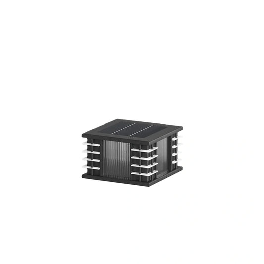Modern Solar Outdoor Pillar Lights - Square