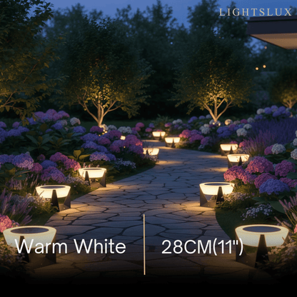 Stellar Modern Drum-Shaped Outdoor Lamp – Black Metal & Acrylic Light for Garden