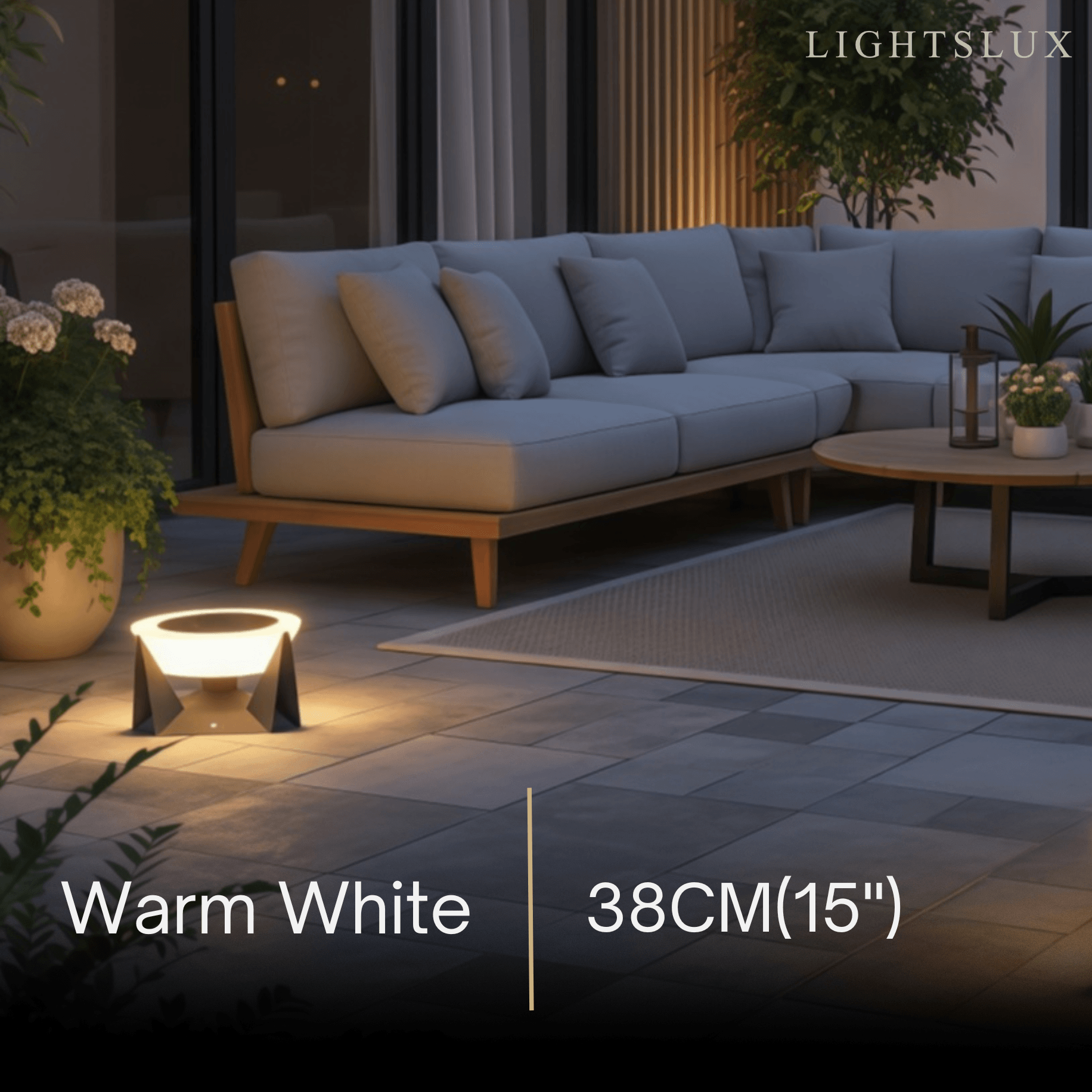 Stellar Modern Drum-Shaped Outdoor Lamp – Black Metal & Acrylic Light for Garden