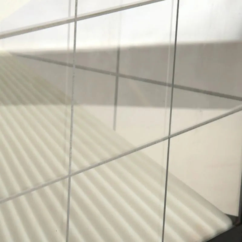 Modern Metal Outdoor Floor Lamp - Black Pyramid