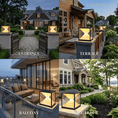 Modern Metal Outdoor Floor Lamp