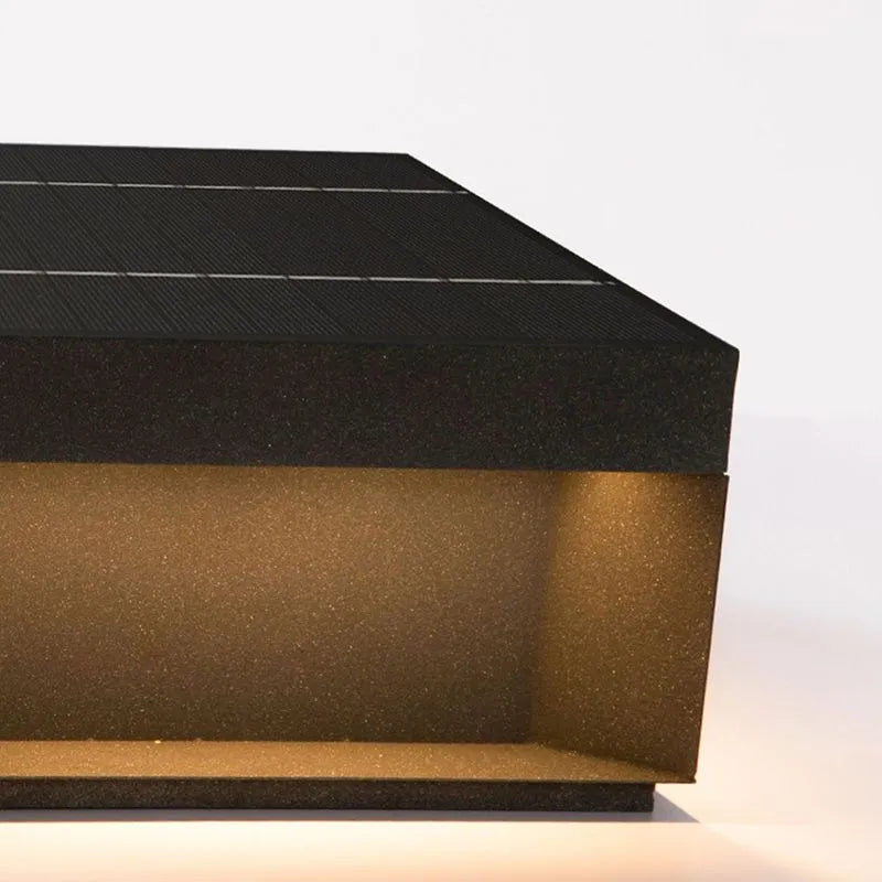 Modern Square Outdoor Pillar Light