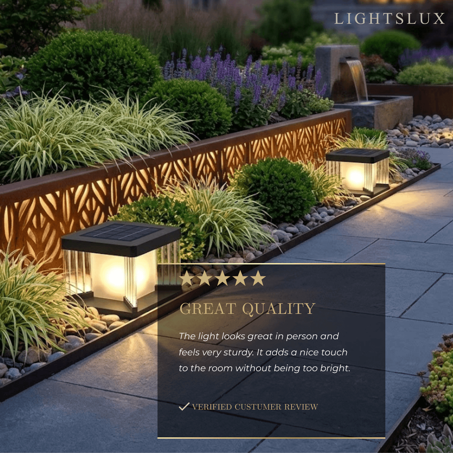 Arcato Modern Outdoor Solar Pillar/Pathway Lights