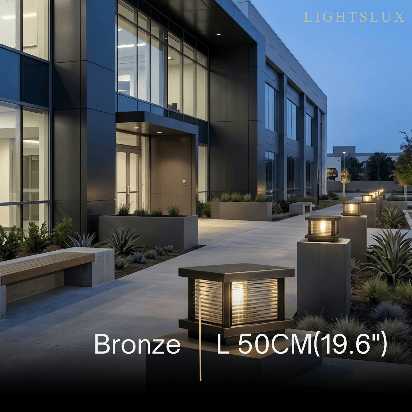 Arcato Modern Square Pillar Light 