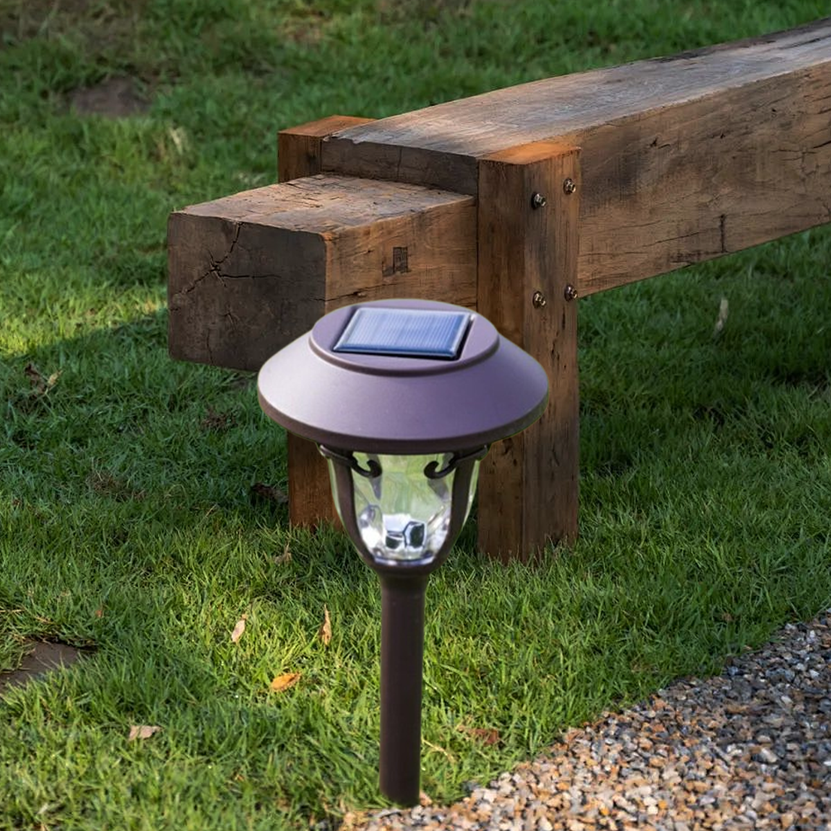 Industrial Bowl-Shaped Solar Pathway Light