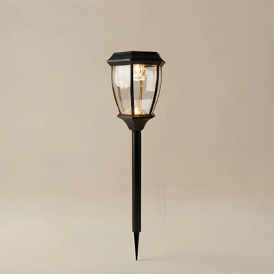 Irondale Industrial Outdoor Pathway Lights - Black Metal Irregular Design for Garden