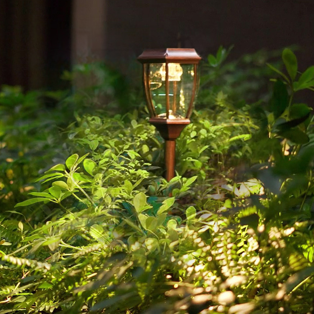 Outdoor Pathway Lights - Black Metal Irregular Design for Patio