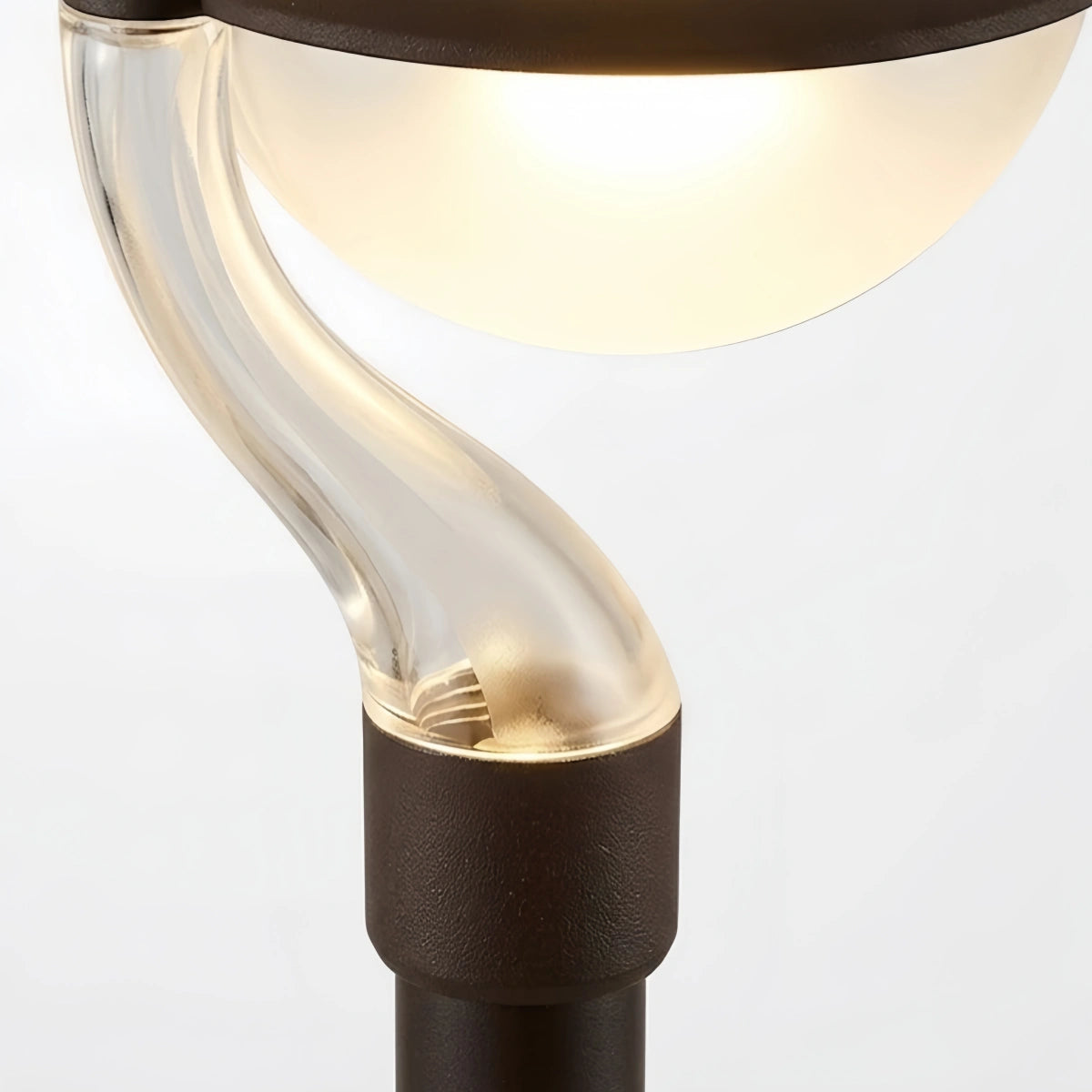 Arcato Modern Outdoor Pathway Lights - Dark Grey Metal & Acrylic Bowled Garden