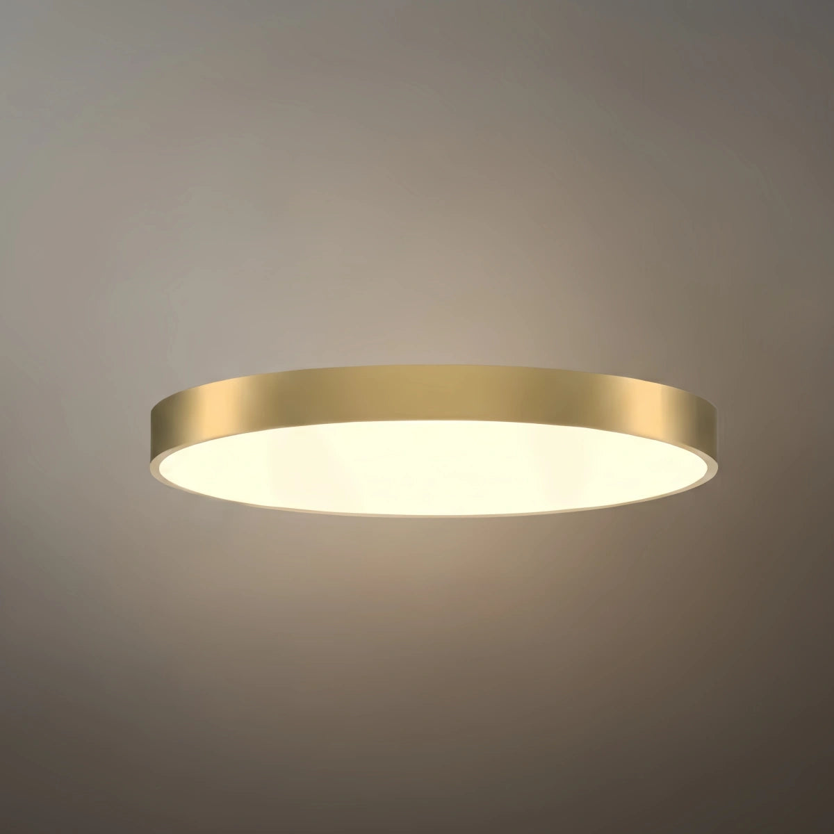Excelis Solid Brass Ceiling Light – Matte Acrylic Diffuser Warm Even Glow