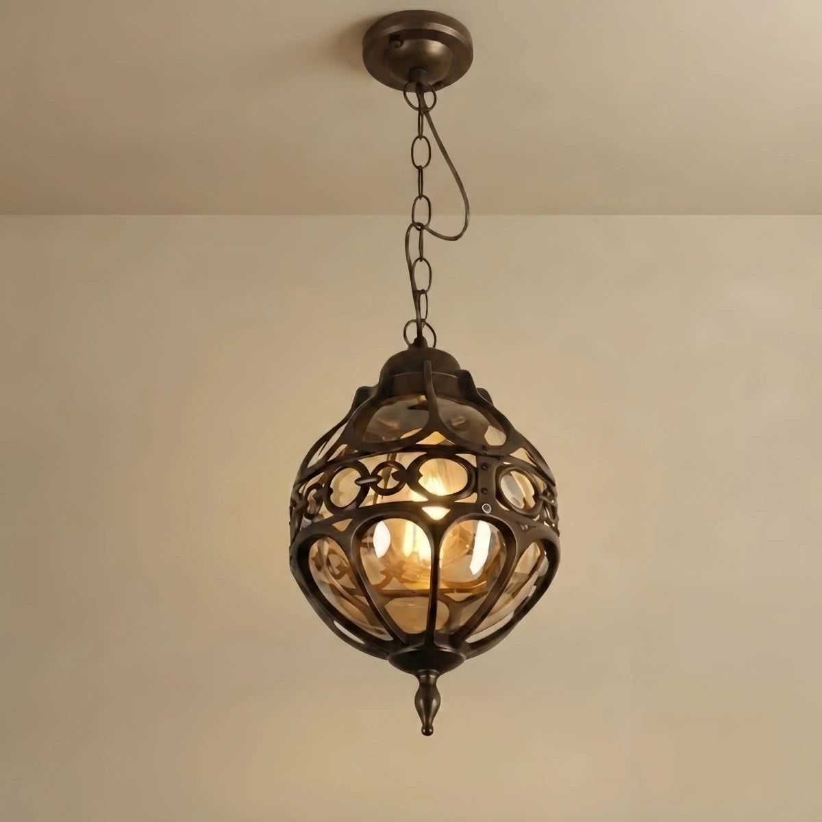 Irondale Vintage Pendant Light - Black/Bronze Metal for Living Room