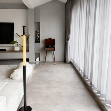 Sword-Inspired Floor Lamp – Black/White Adjustable Standing Light