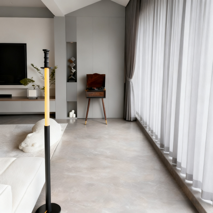 Sword-Inspired Floor Lamp – Black/White Adjustable Standing Light