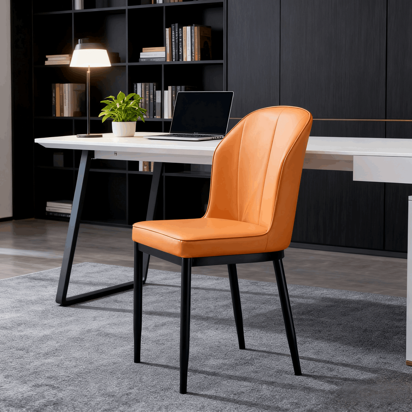 Modern Luxury Metal&Sponge&Leather Chair - For Dining Room/Living Room/Study Room