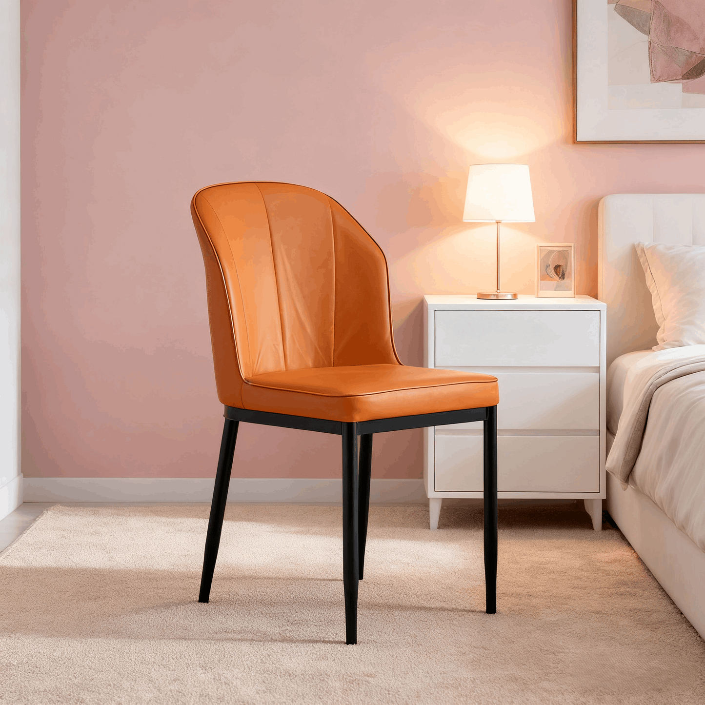 Modern Luxury Metal&Sponge&Leather Chair - For Dining Room/Living Room/Study Room