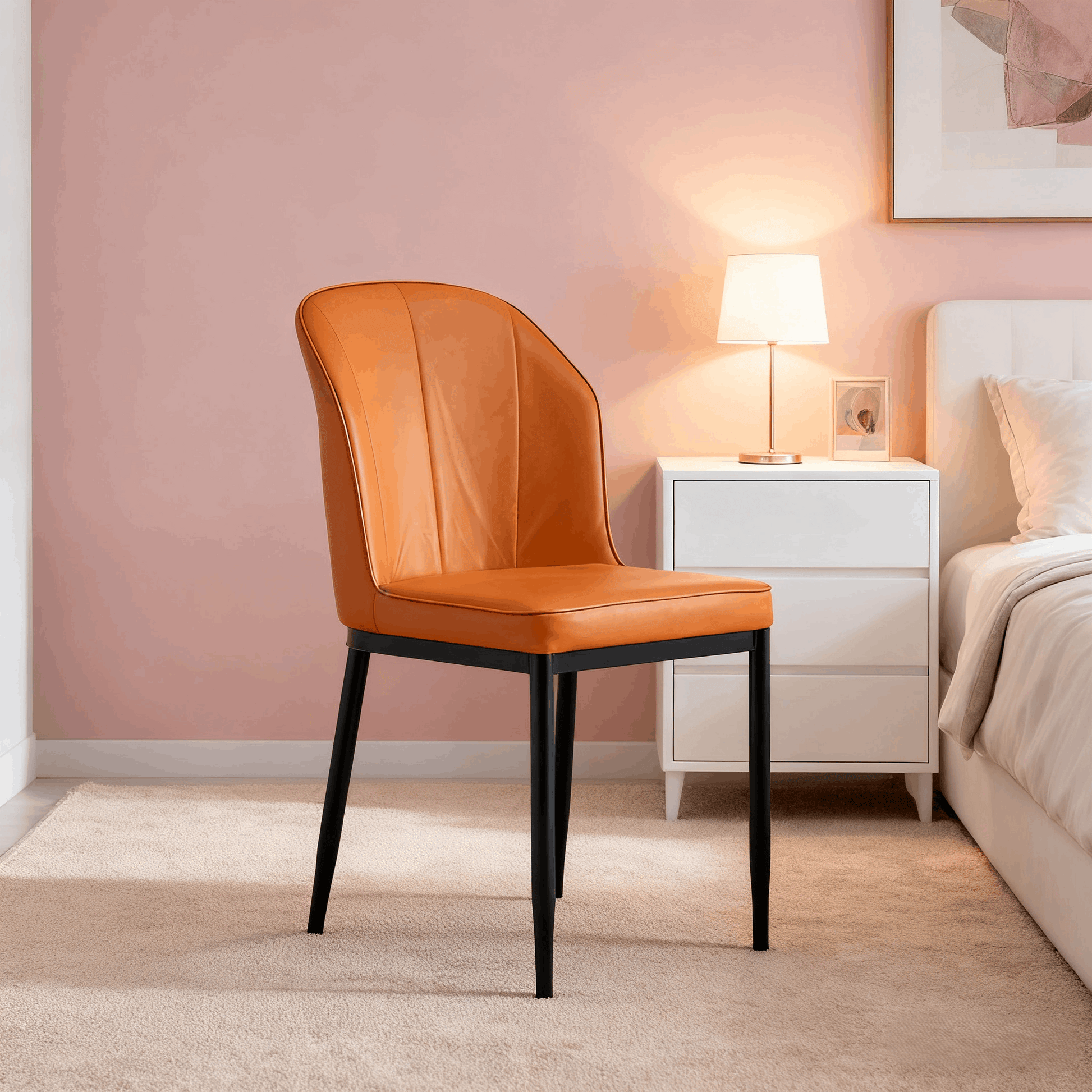 Modern Luxury Metal&Sponge&Leather Chair - For Dining Room/Living Room/Study Room